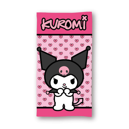 Sanrio Kuromi Strandtuch Mikrofaser Badetuch 70 × 140 cm Strand Handtuch