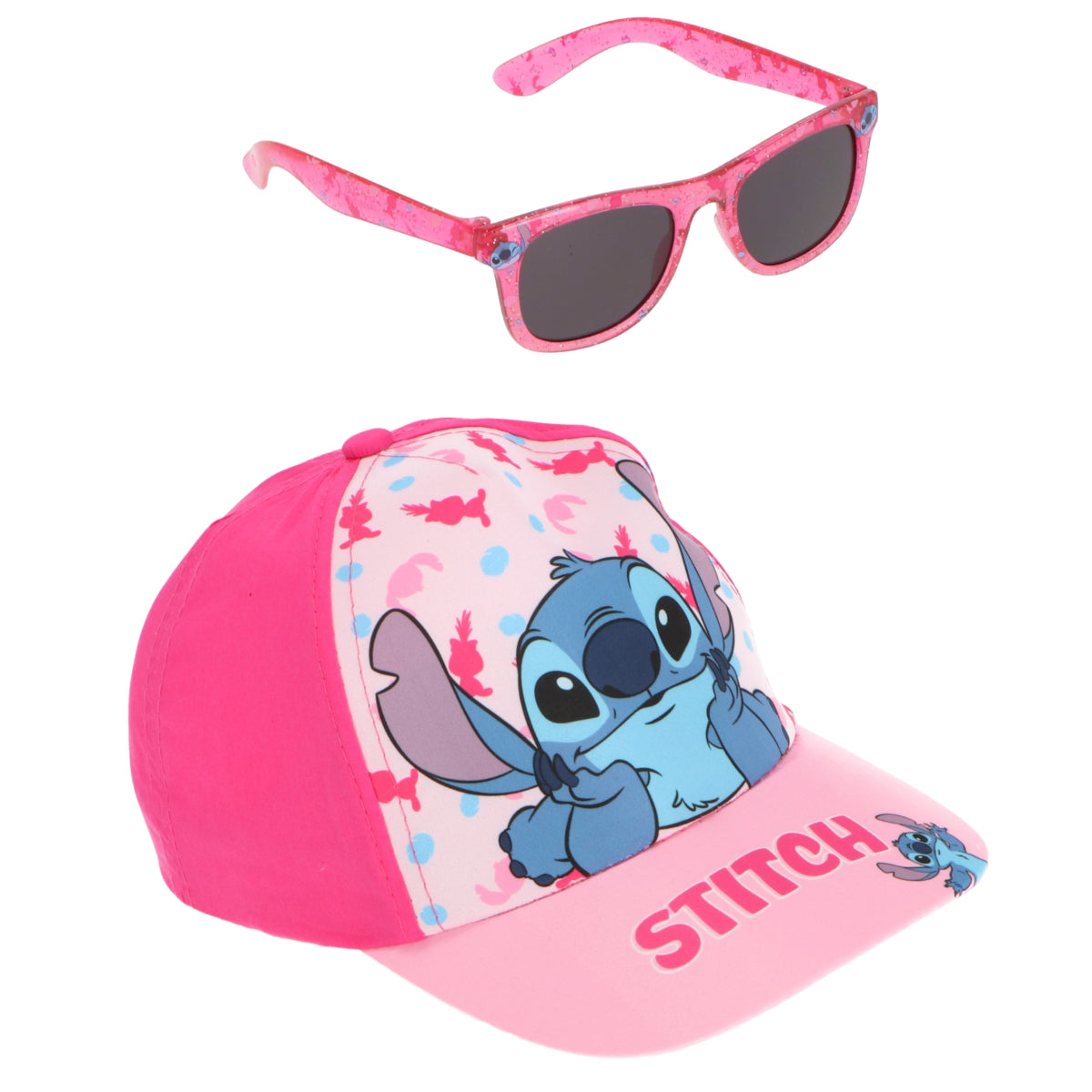 Lilo & Stitch Kinder Basecap Kappe Sonnenbrille Freizeit Rosa