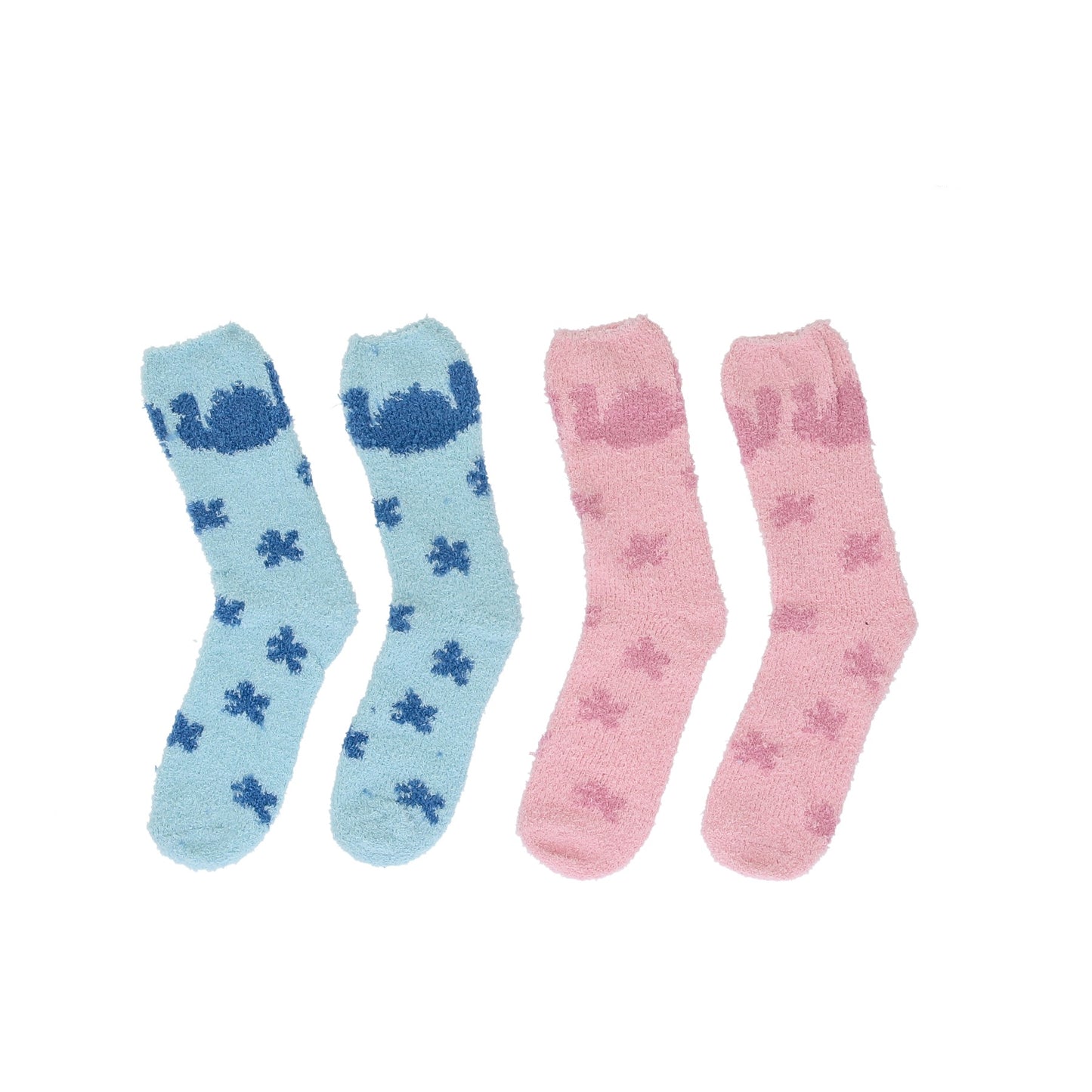 Disney Lilo & Stitch Flauschsocken 2er Pack Damen Haussocken weich