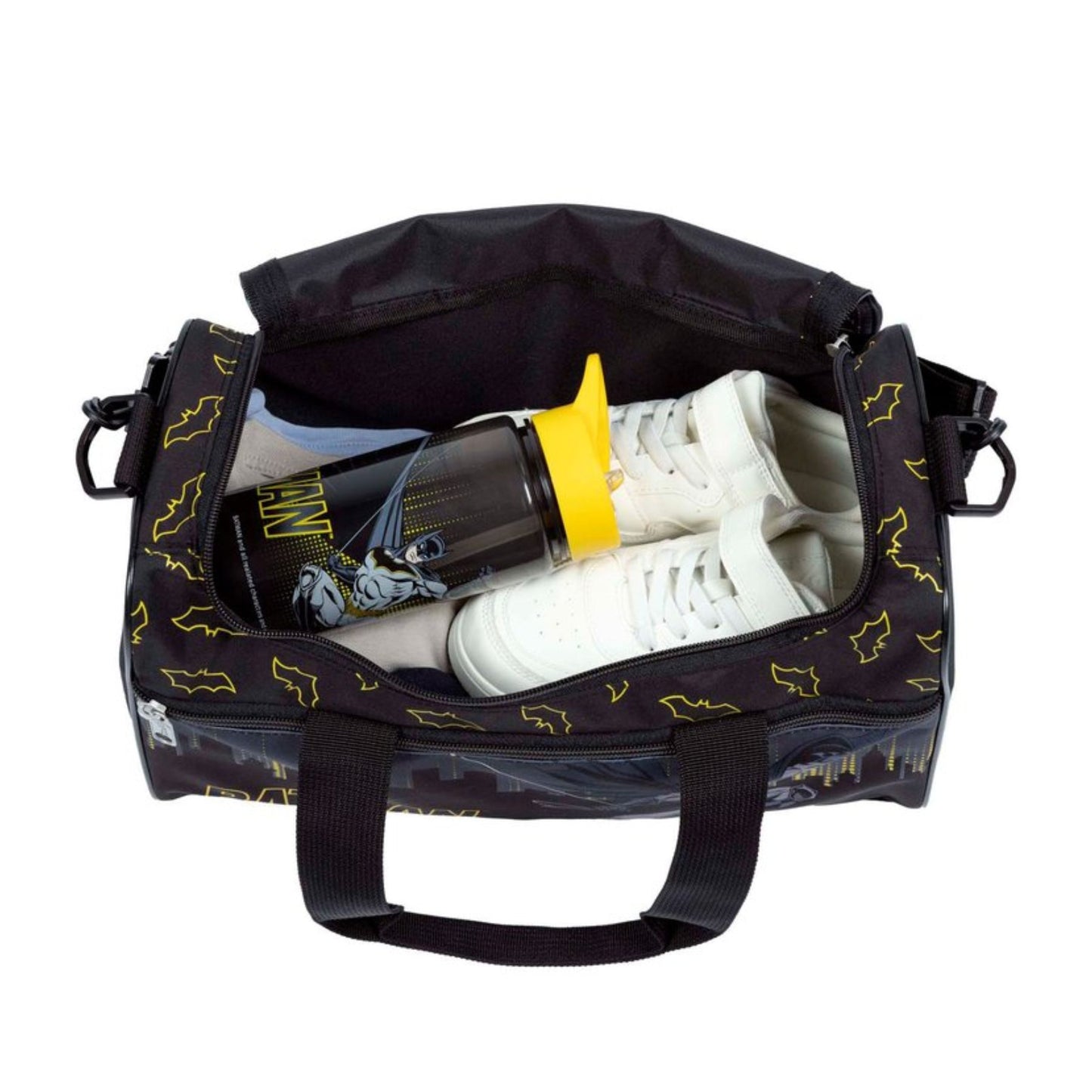 Batman Sporttasche Schwarz Reisetasche Training Fitness Schule 35 x 16 x 23 cm
