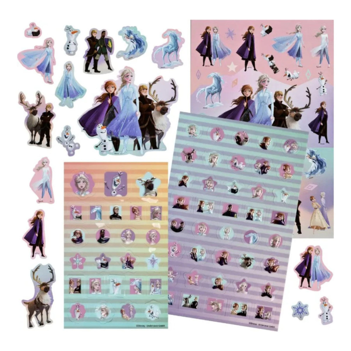 Disney Frozen Sticker Set 500 Stück Aufkleber Mehrfarbig Basteln Dekoration Schule