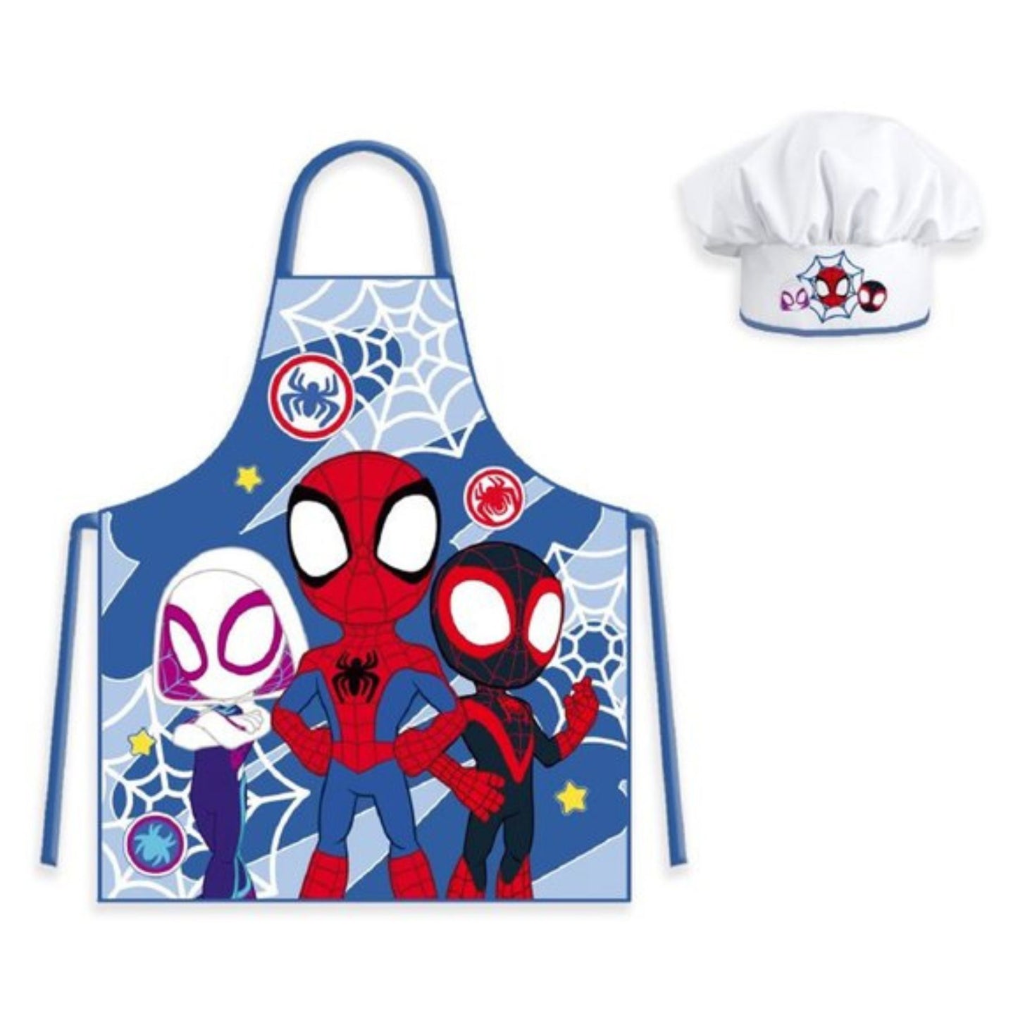 Spiderman Kinder Schürze mit Kochmütze für Spielküche