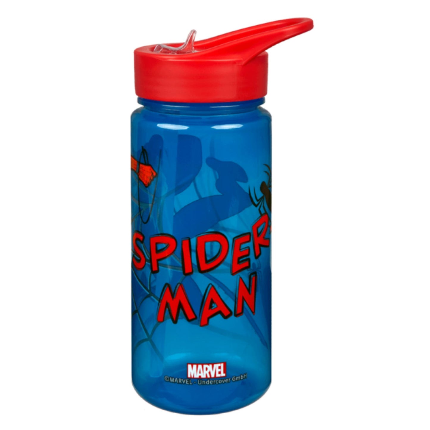Spiderman Kinder 500 ml Trinkflasche Blau Getränkeflasche für Schule Sport Freizeit und Ausflug