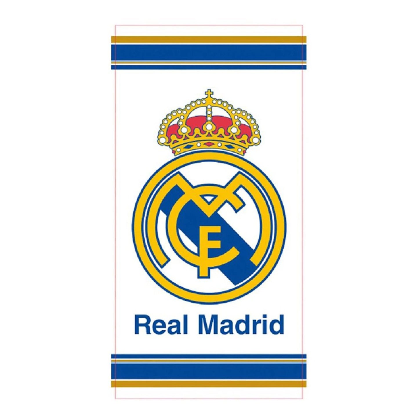 Real Madrid Strandtuch Weiß Badetuch Handtuch Baumwolle 70 × 140 cm
