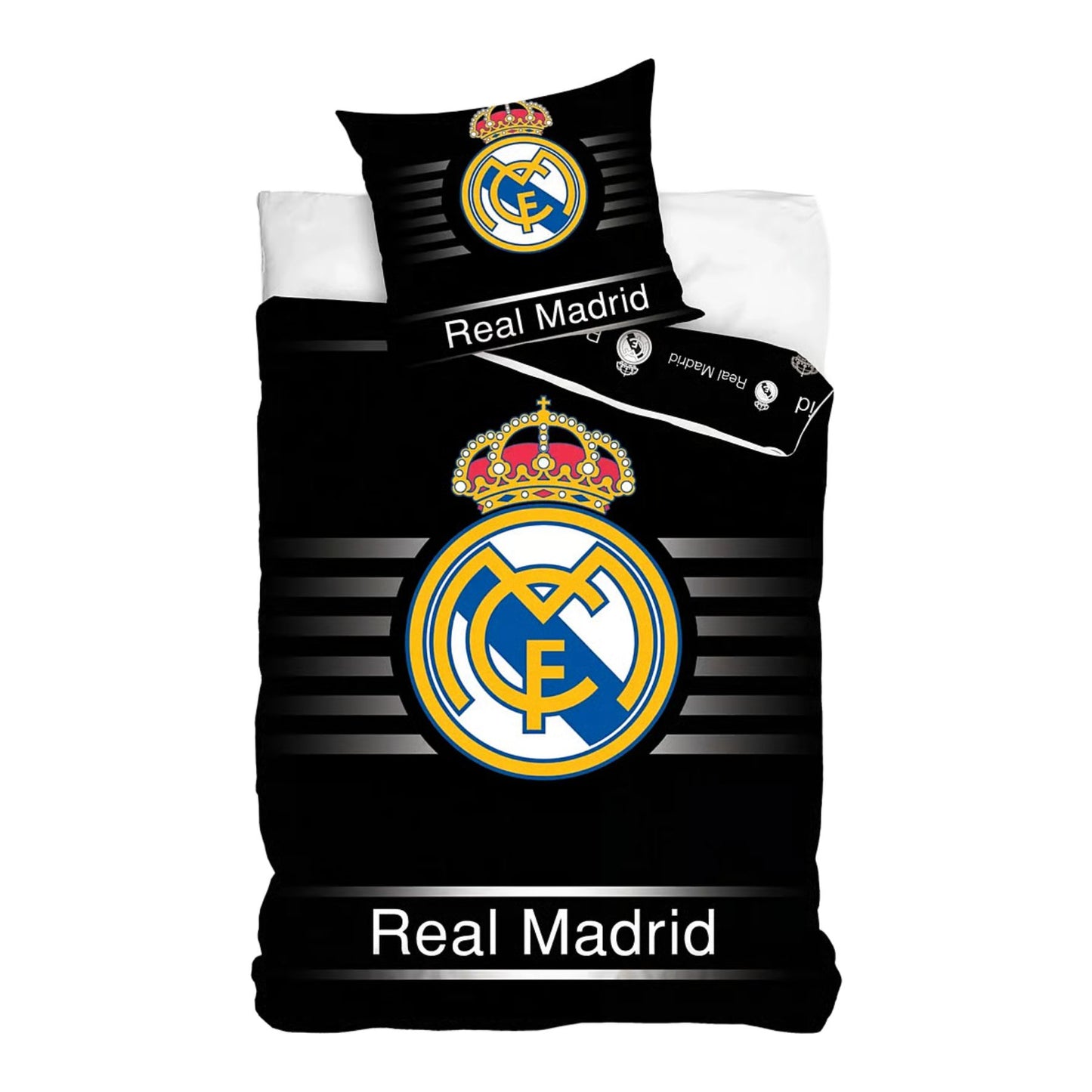 Real Madrid Bettwäsche Set Bettbezug Kissenbezug Baumwolle 140 × 200 cm