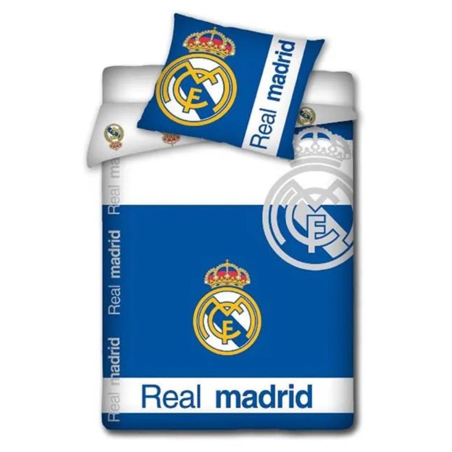 Real Madrid Bettwäsche Set Bettbezug Kissenbezug Baumwolle 140 × 200 cm