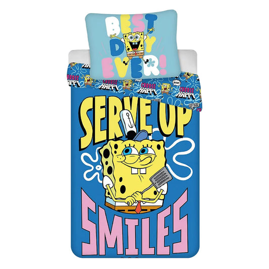 Spongebob Bettwäsche Set Mehrfarbig Bettbezug Kissenbezug Baumwolle 140 × 200 cm