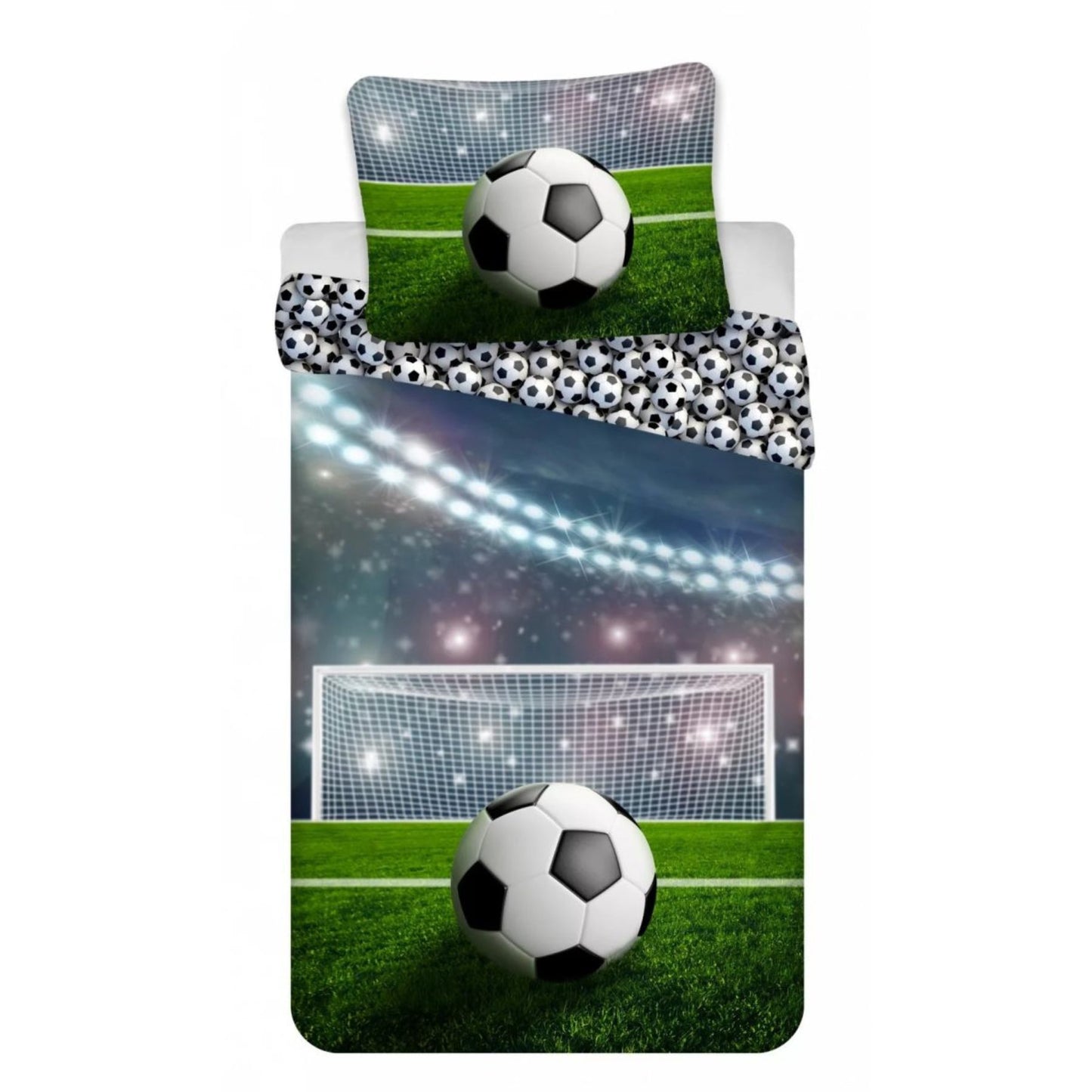 Football Bettwäsche Set 100 x 135 cm 40 x 60 cm Baumwolle Bettbezug Kissenbezug