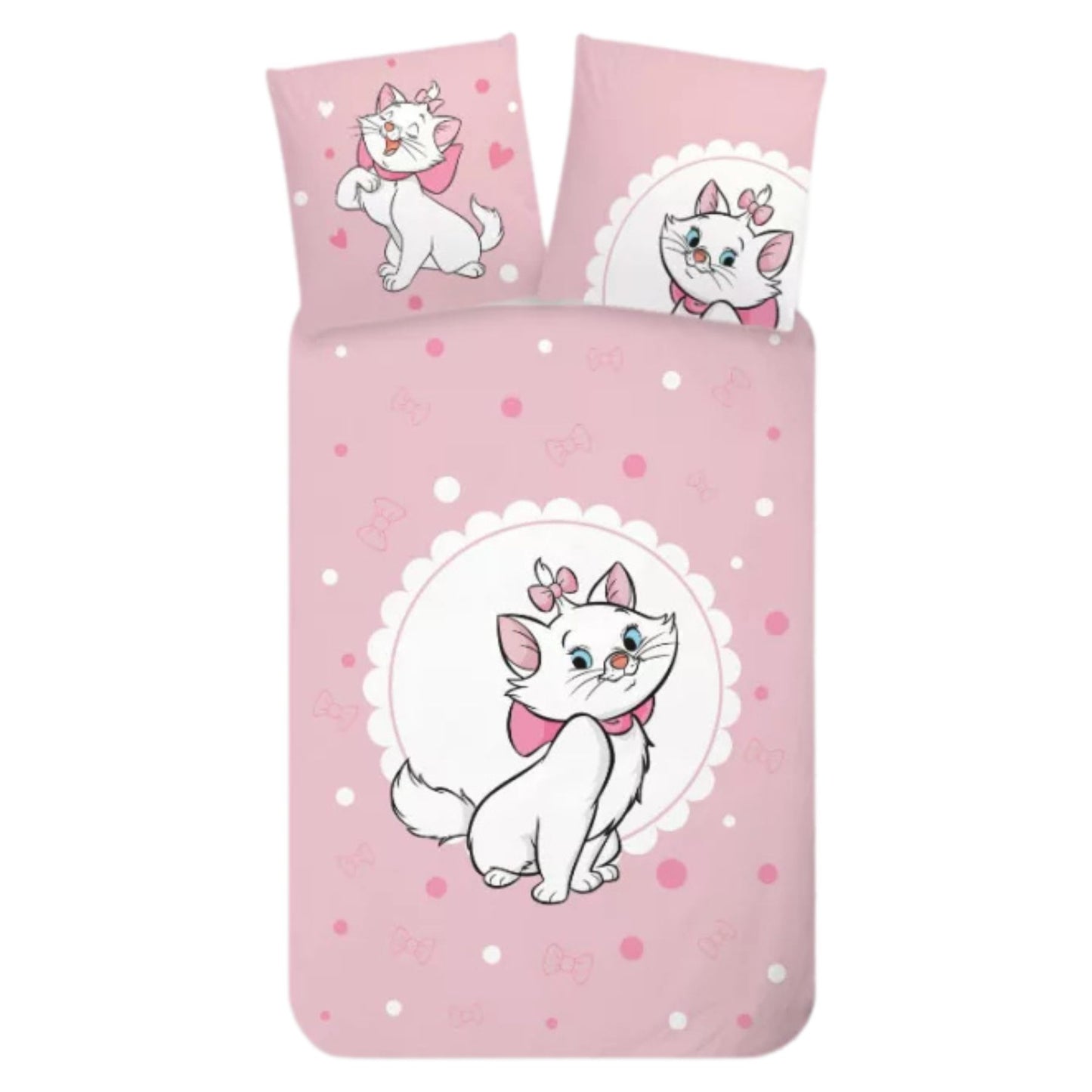 Disney Aristocats 100 x 135 cm 40 x 60 cm Bettwäsche Set Rosa Baumwolle Bettbezug Kissenbezug