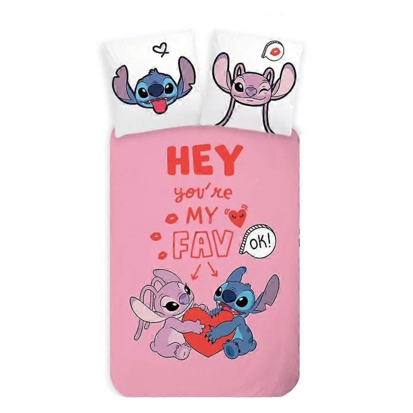 Disney Lilo and Stitch 100 x 135 cm 40 x 60 cm Bettwäsche Set Baumwolle Bettbezug Kissenbezug