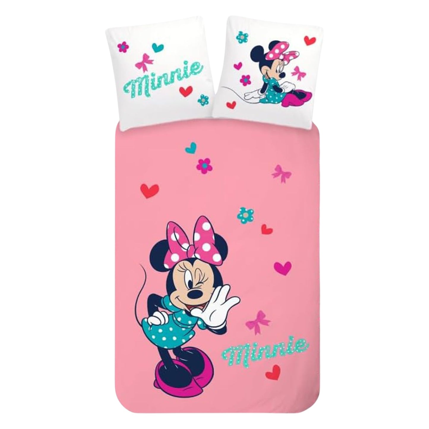 Disney Minnie Mouse 100 x 135 cm 40 x 60 cm Bettwäsche Set Baumwolle Bettbezug Kissenbezug