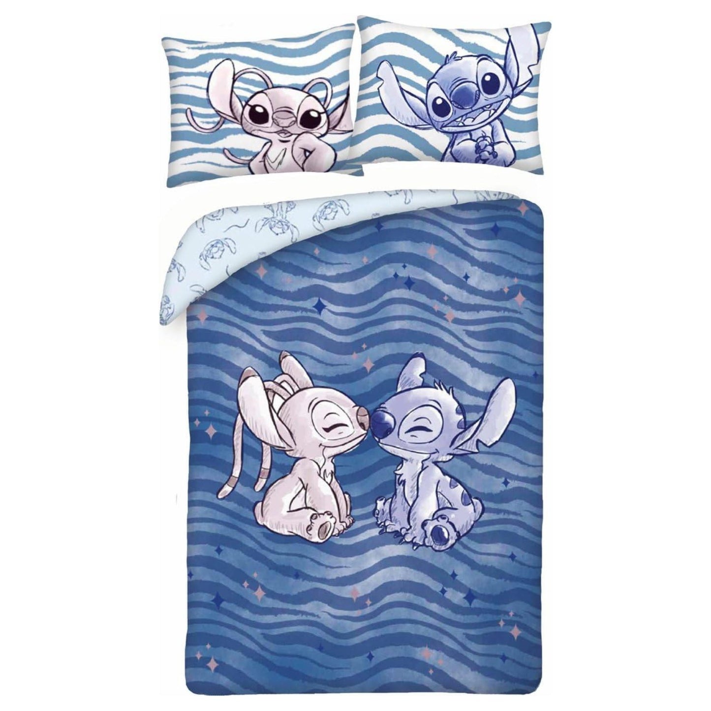 Disney Lilo & Stitch Bettwäsche Set Baumwolle Bettbezug Kissenbezug 100 x 135 cm 40 x 60 cm