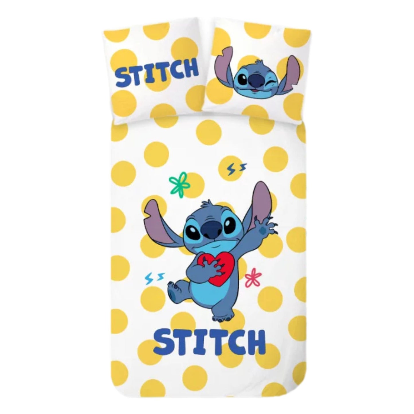 Disney Stitch Bettwäsche Set Baumwolle Bettbezug Kissenbezug 100 x 135 cm 40 x 60 cm