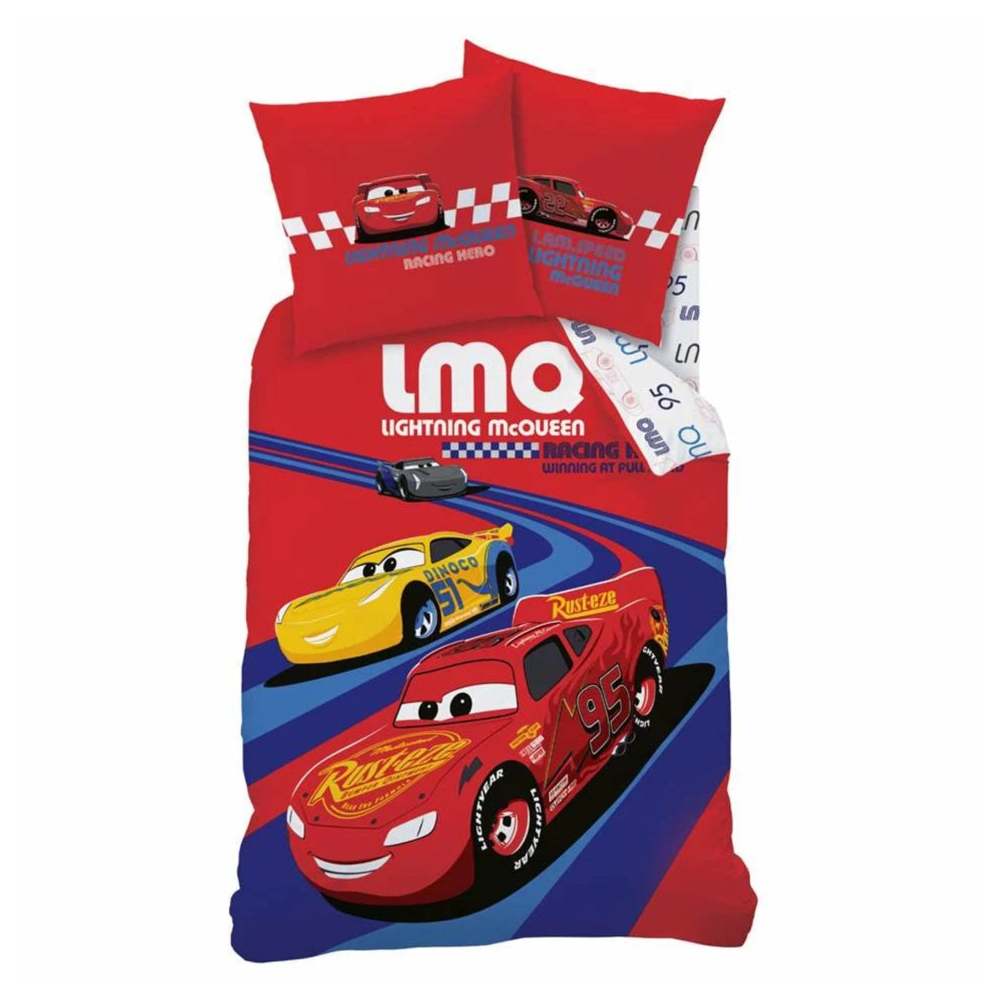 Cars Baby Bettwäsche Set Rot Baumwolle Bettbezug Kissenbezug 100 x 135 cm 40 x 60 cm