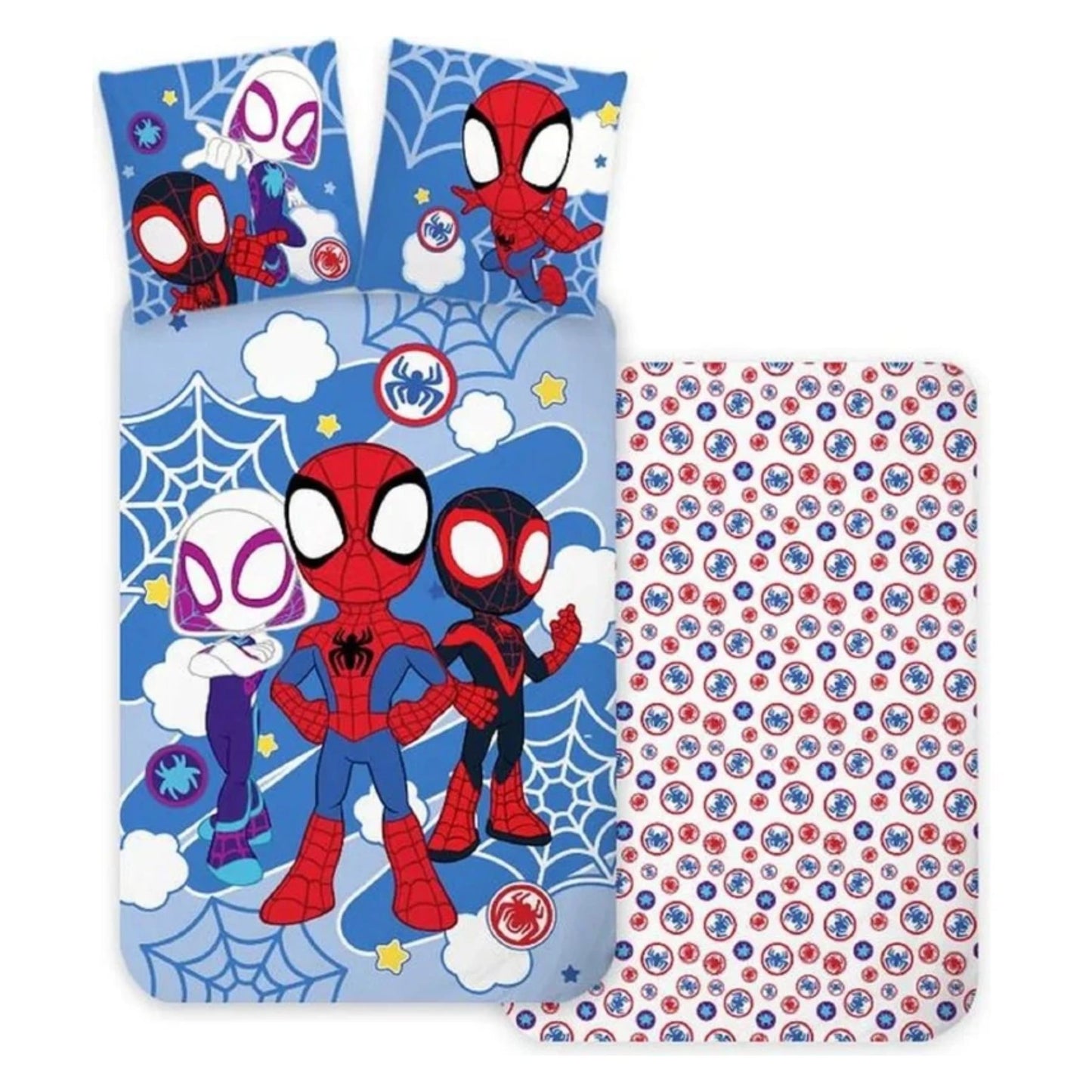Marvel Spidey Bettwäsche Set Baumwolle Bettbezug Kissenbezug 100 x 135 cm 40 x 60 cm
