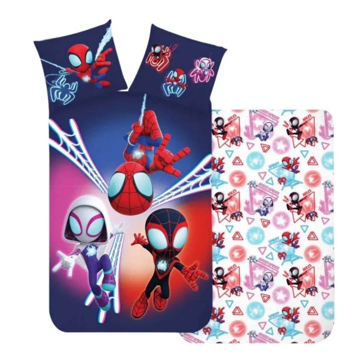 Marvel Spidey Bettwäsche Set Baumwolle Bettbezug Kissenbezug 100 x 135 cm 40 x 60 cm