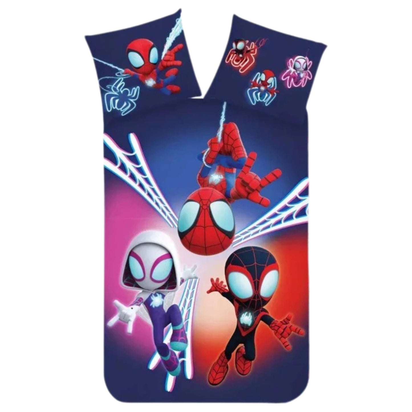 Marvel Spidey Bettwäsche Set Baumwolle Bettbezug Kissenbezug 100 x 135 cm 40 x 60 cm