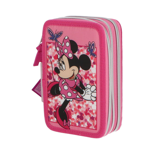 Disney Minnie Federmäppchen Kinder 44 teilig gefüllt in Rosa für Schule und Freizeit