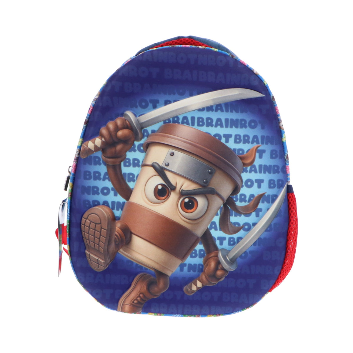 Italian Brainrot 3D Rucksack Kinder eiförmig für Kindergarten Schule Freizeit und Ausflüge