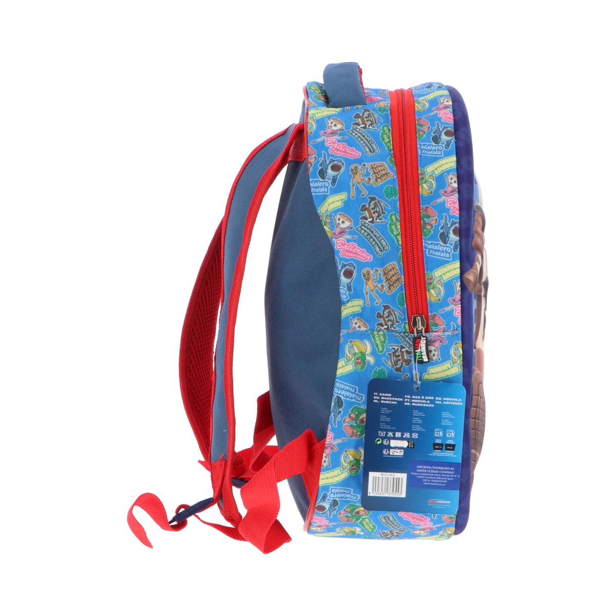 Italian Brainrot 3D Rucksack Kinder eiförmig für Kindergarten Schule Freizeit und Ausflüge