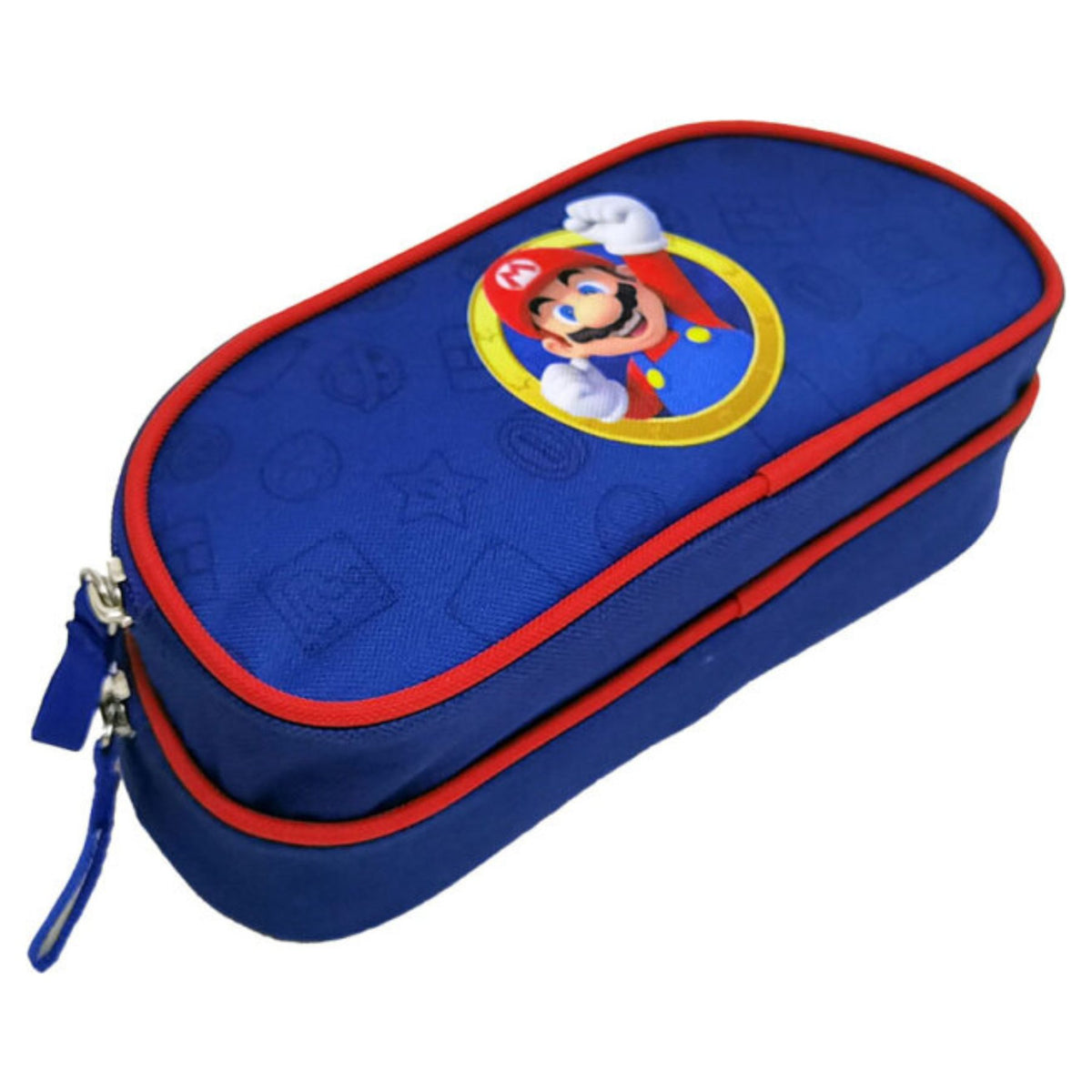 Super Mario Kinder Federtasche kompakt für Schulalltag Lernen und kreative Aktivitäten