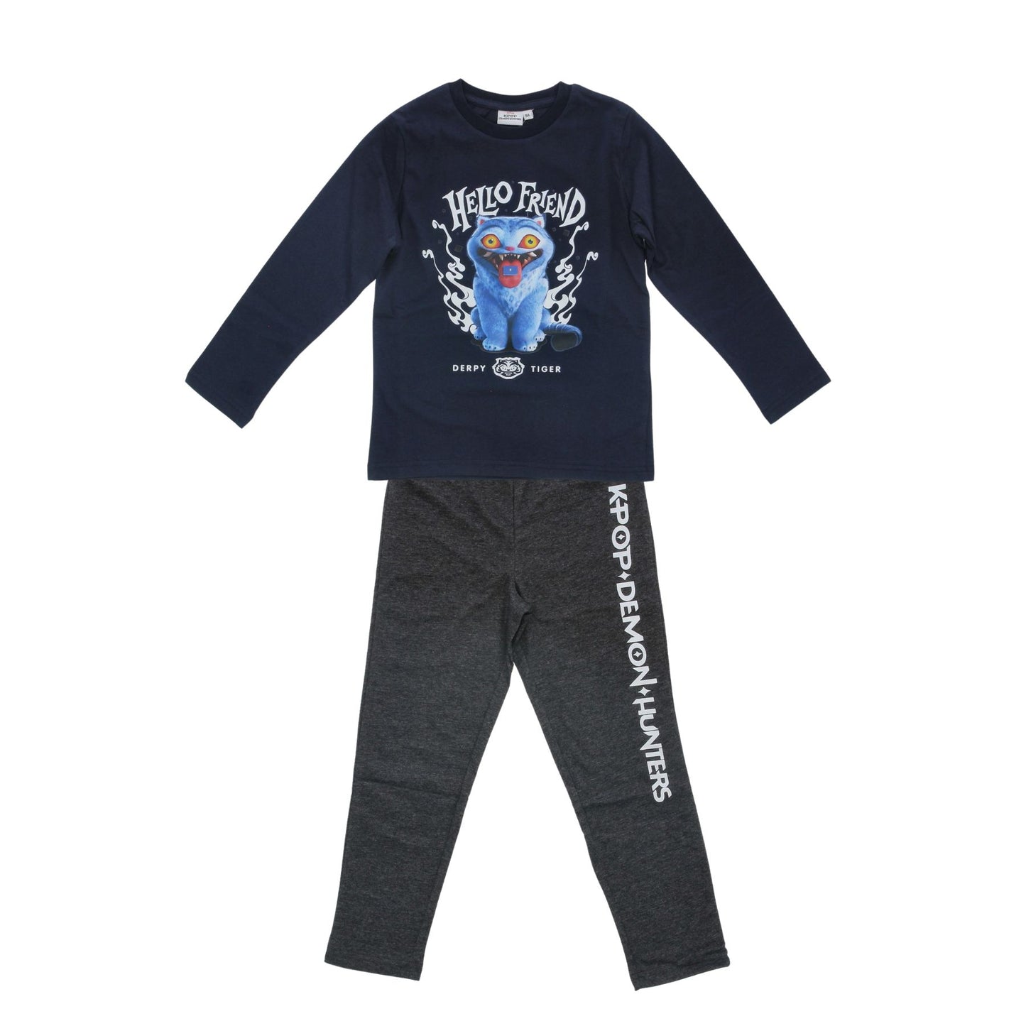 KPop Demon Hunters Kinder Pyjama Zweiteiler Langarmshirt und Hose Größe