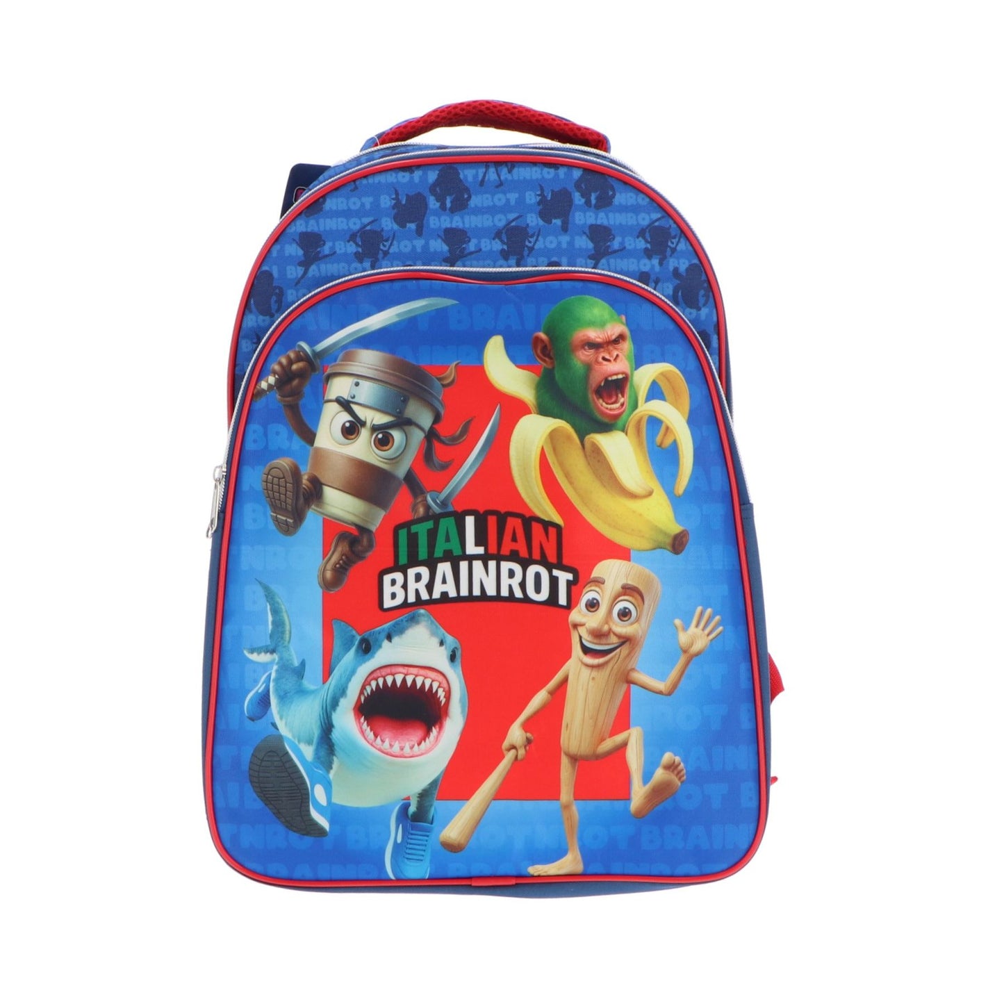 Italian Brainrot Kinder Rucksack für Schulalltag Reisen Freizeit und Tagesausflüge