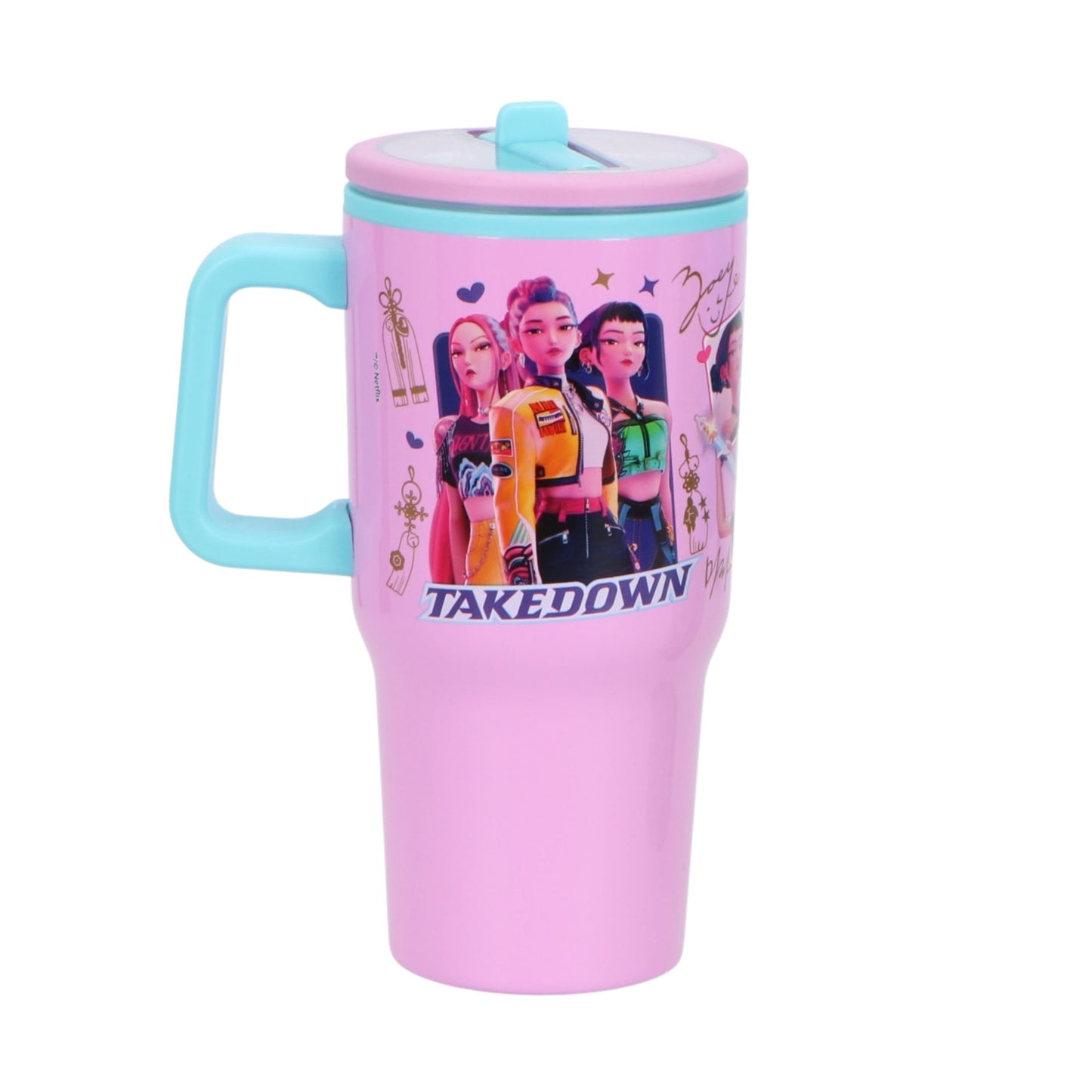 KPop Demon Hunters Kinder Trinkflasche 640 ml mit Motiv für Schule Freizeit und unterwegs