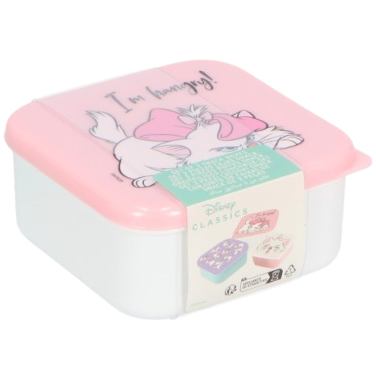 Disney Aristocats 3 in 1 Snackbox Kinder für Schule Kindergarten Freizeit und Ausflüge