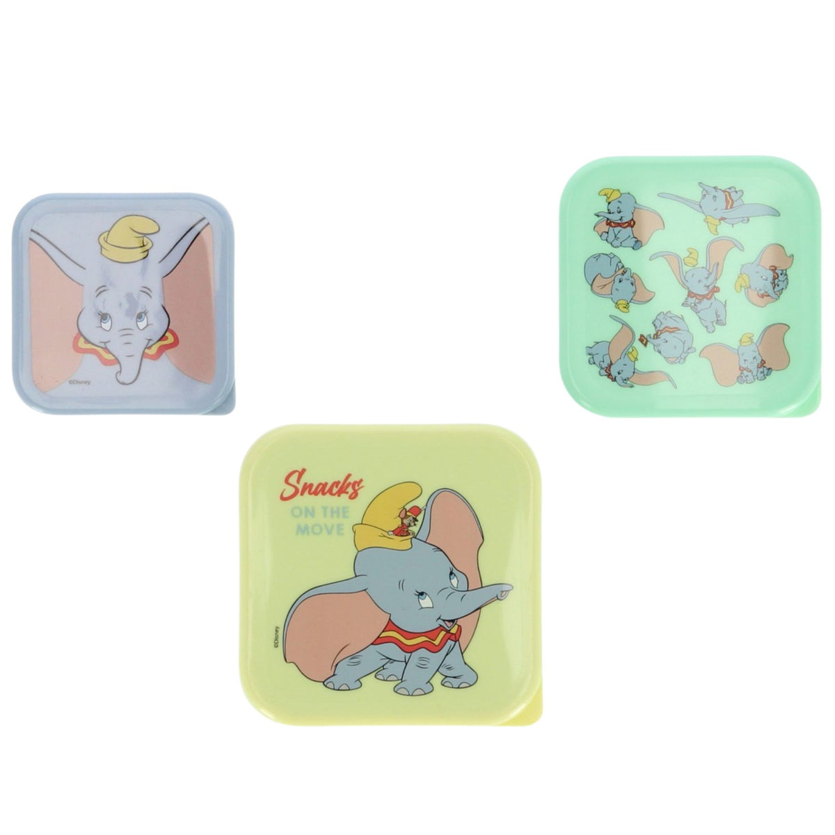 Disney Dumbo 3 in 1 Snackbox Kinder für Schule Kindergarten Freizeit und Ausflüge