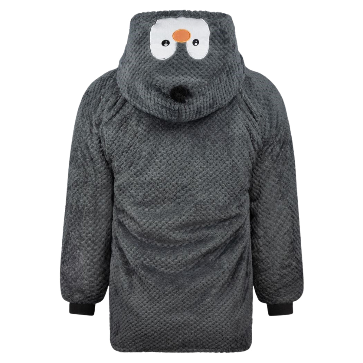 Noxxiez Kuscheldecke mit Kapuze Pinguin XL für Filmabend Freizeit und Entspannen