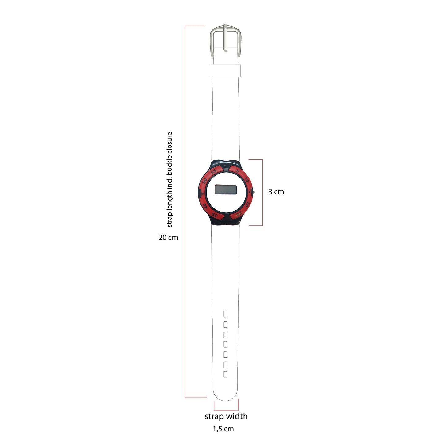 Sonic Kids Time! Digitale Kinderuhr mit Sonic-Motiv & PVC-Armband