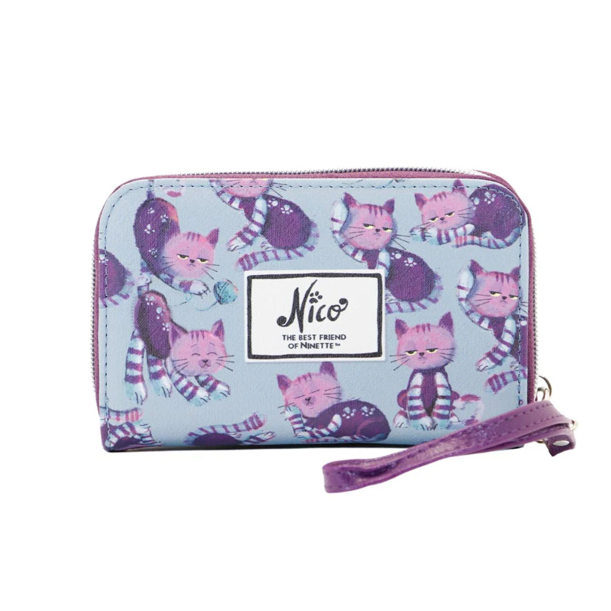 Forever Ninette Nico Wallet lila kompakte Geldbörse mit Reißverschlussfach für Alltag
