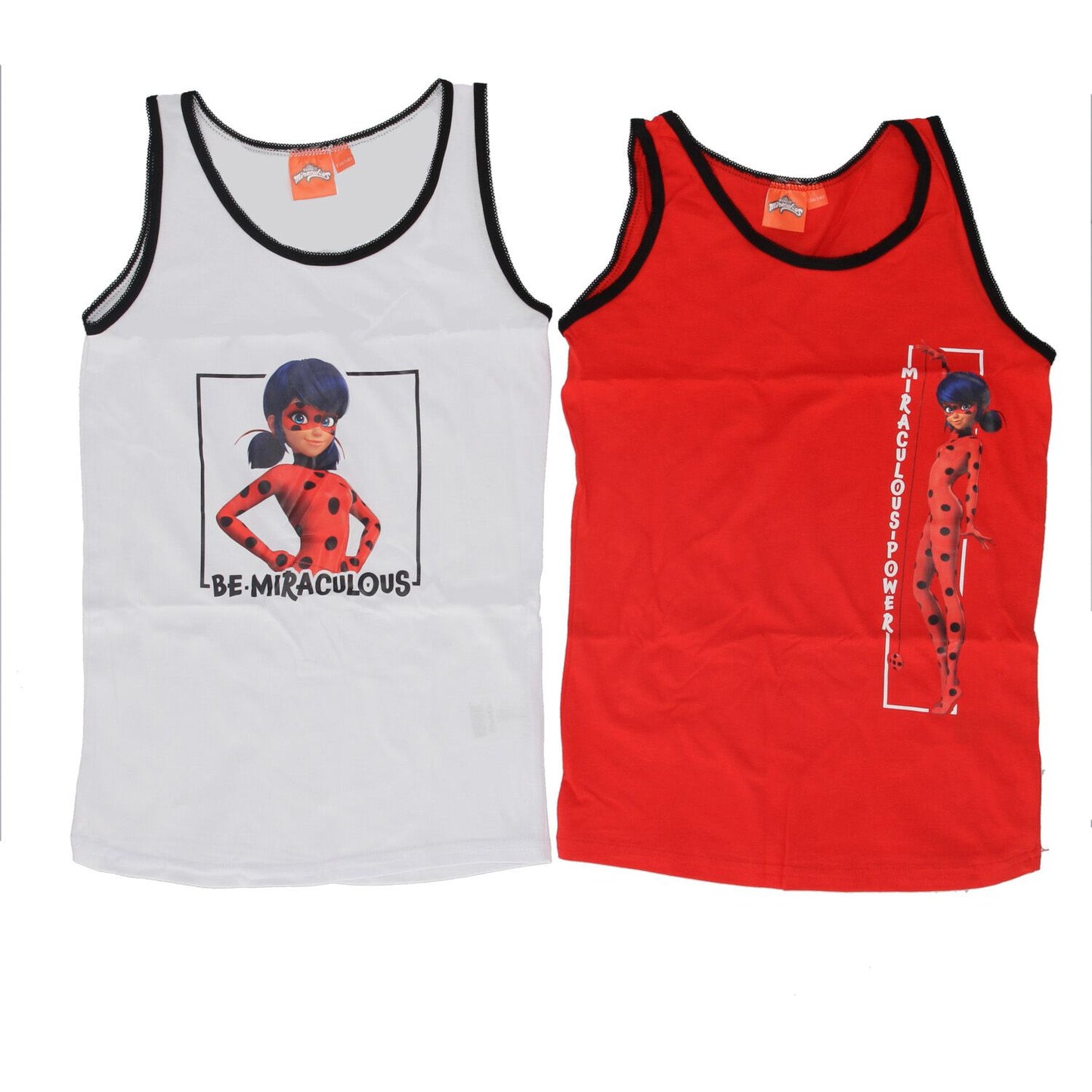 Miraculous Ladybug Unterhemd 2er Pack 100% Baumwolle für Mädchen