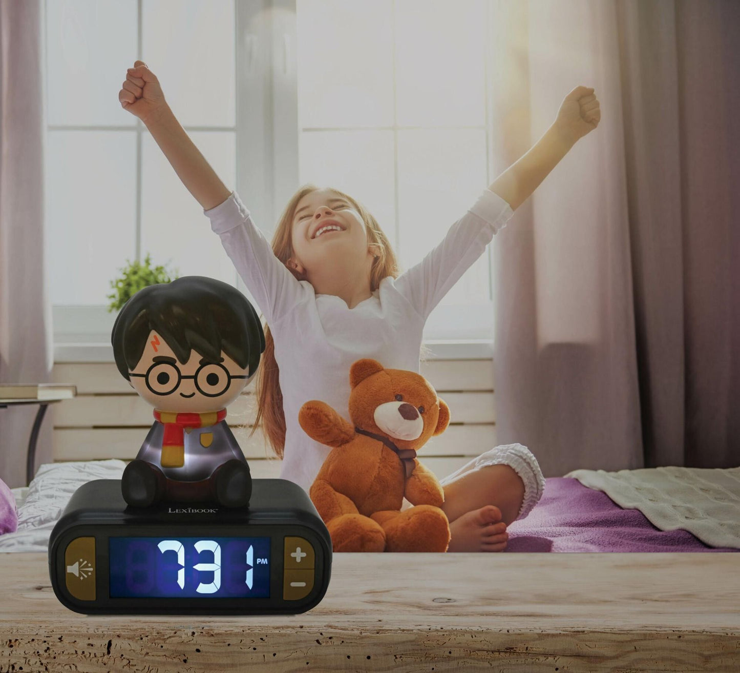 Harry Potter Wecker mit Nachtlicht und 3D-Sounds Magischer Start in den Tag