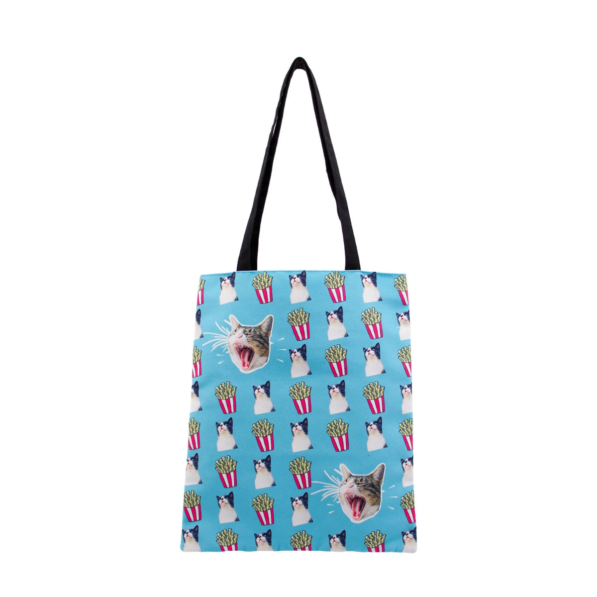 Oh My Pop! Angry Cat Shopping Bag mehrfarbig Tragetasche mit Schultergriffen 33 x 40 cm