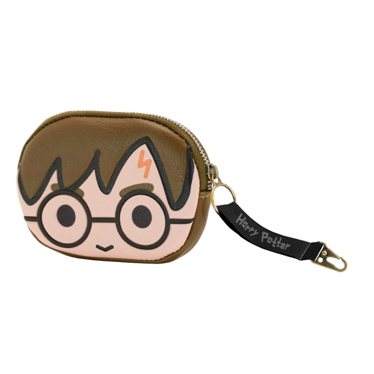 Harry Potter Chibi Coin Purse Braun kleine Geldbörse mit Reißverschluss