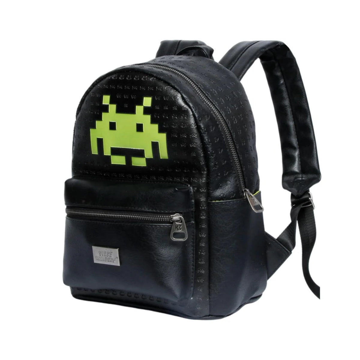 Space Invaders Alien Rucksack Schwarz Fashion Backpack Schule Freizeit Alltag