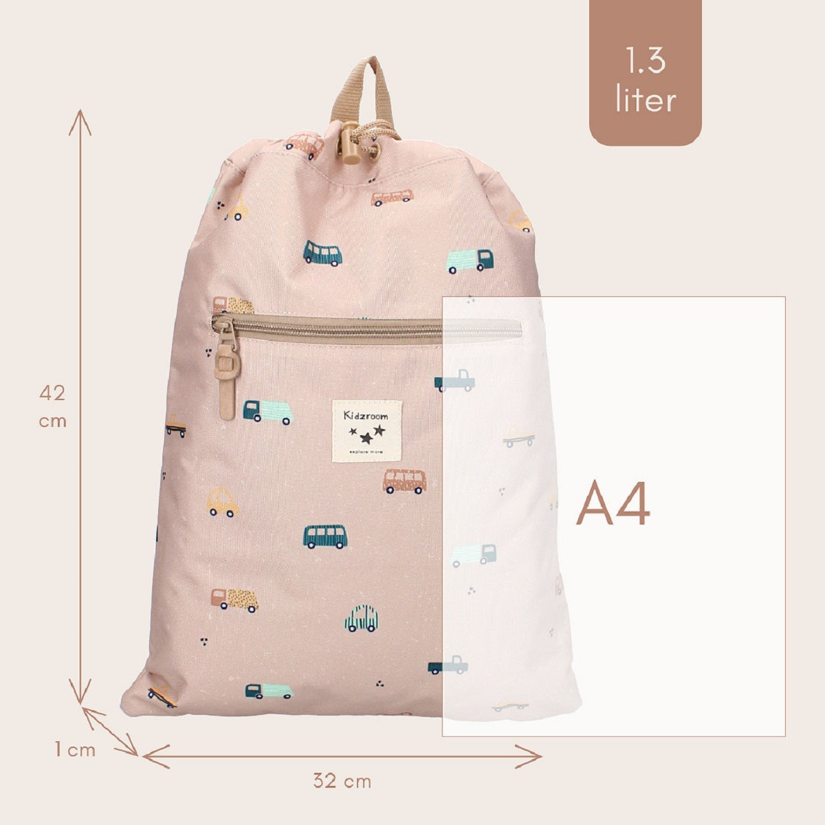 Kidzroom Sportbeutel Prague Sweet Cuddles Cord-Turnbeutel mit praktischem Kordelverschluss