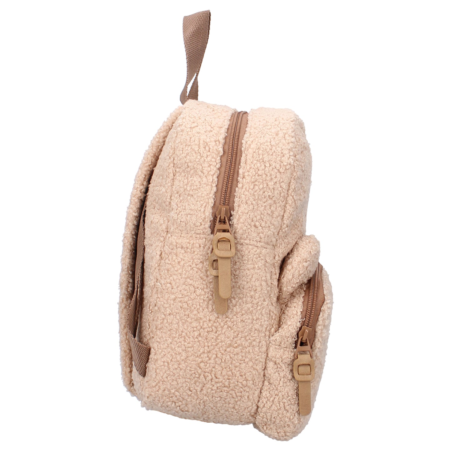 Kidzroom Kinder-Rucksack Schultasche – Teddy-Stoff mit Bärenohren