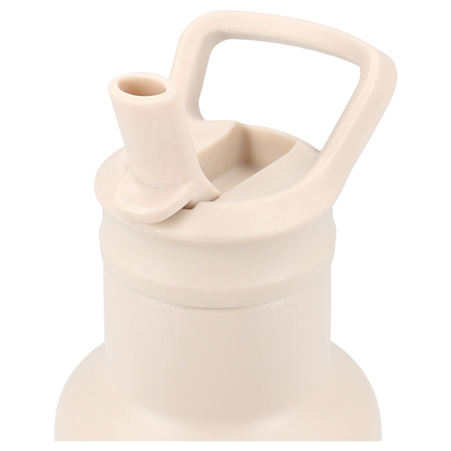 Kidzroom Wasserflasche Trinkflasche 350 ml für Kinder aus Edelstahl mit Strohhalm & Teddybär-Design