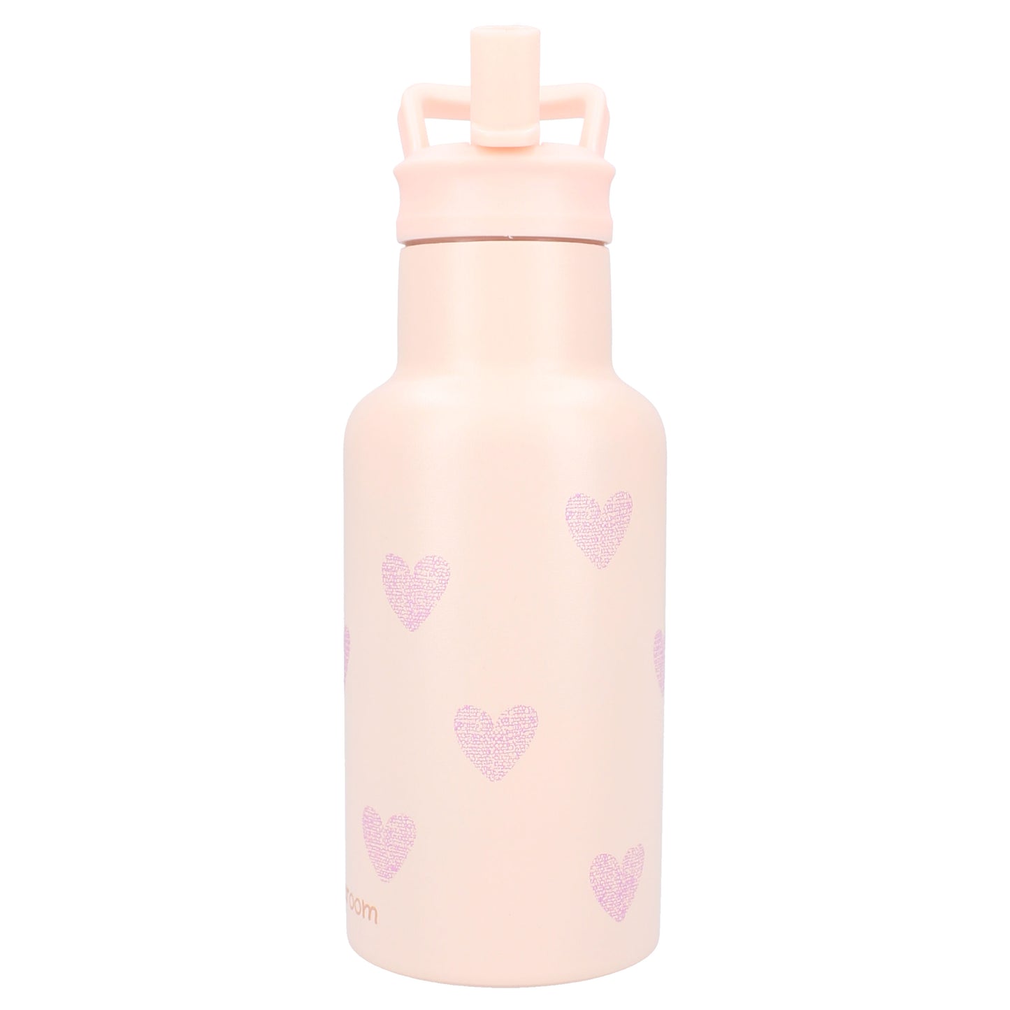 Kidzroom Wasserflasche Trinkflasche 350 ml für Kinder aus Edelstahl mit Strohhalm