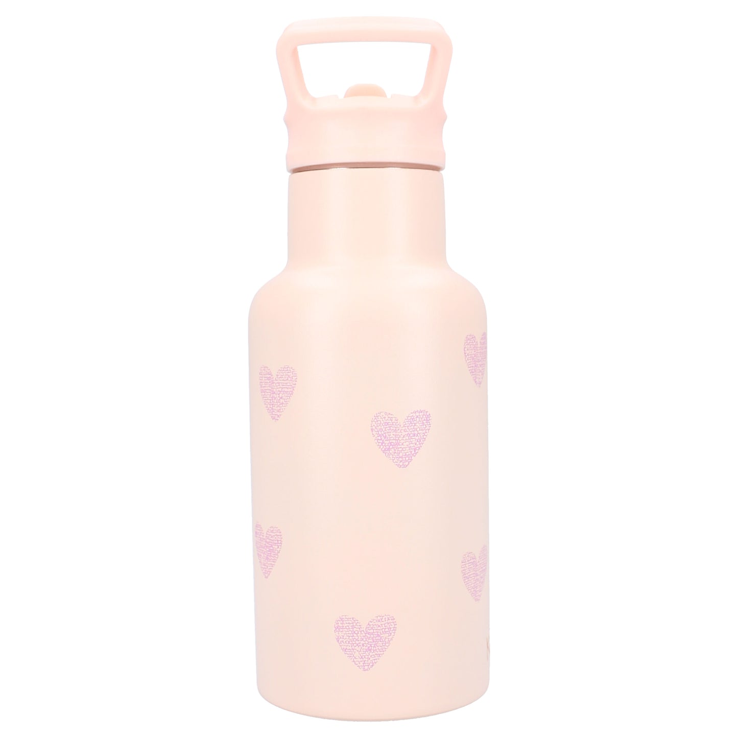 Kidzroom Wasserflasche Trinkflasche 350 ml für Kinder aus Edelstahl mit Strohhalm