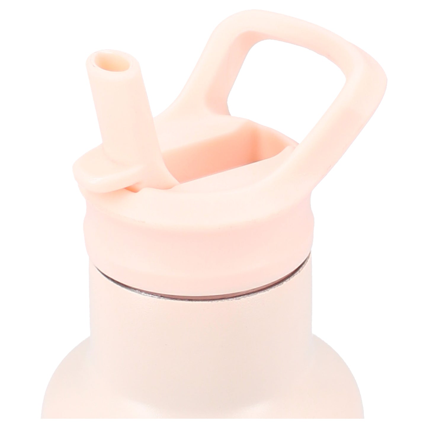 Kidzroom Wasserflasche Trinkflasche 350 ml für Kinder aus Edelstahl mit Strohhalm