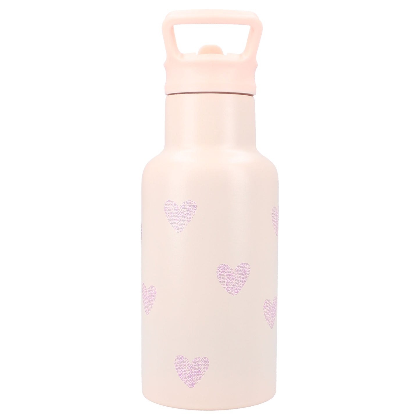 Kidzroom Wasserflasche Trinkflasche 350 ml für Kinder aus Edelstahl mit Strohhalm