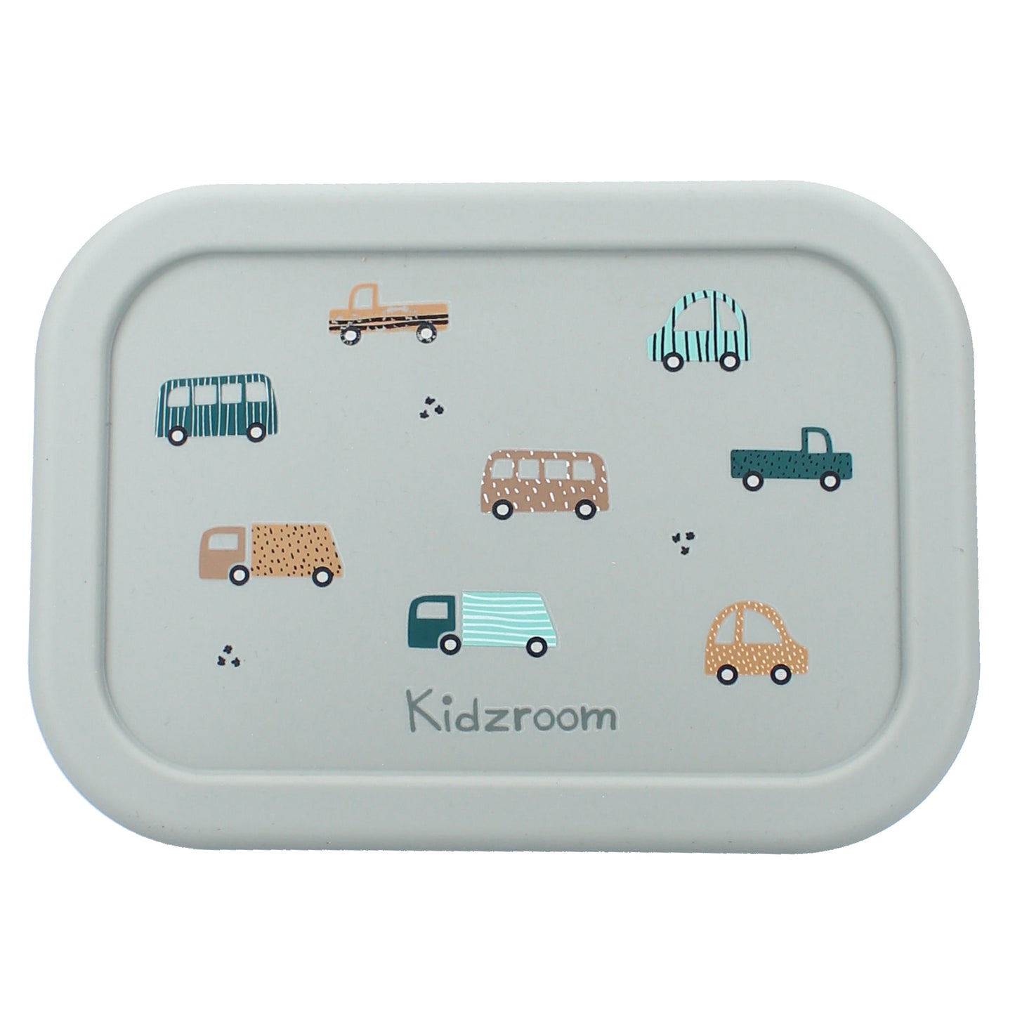 Kidzroom Kinder Lunchbox aus Silikon – Brotdose mit Auto-Print & 3 Fächern