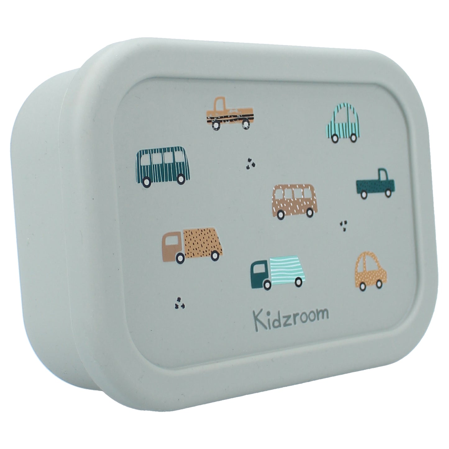 Kidzroom Kinder Lunchbox aus Silikon – Brotdose mit Auto-Print & 3 Fächern