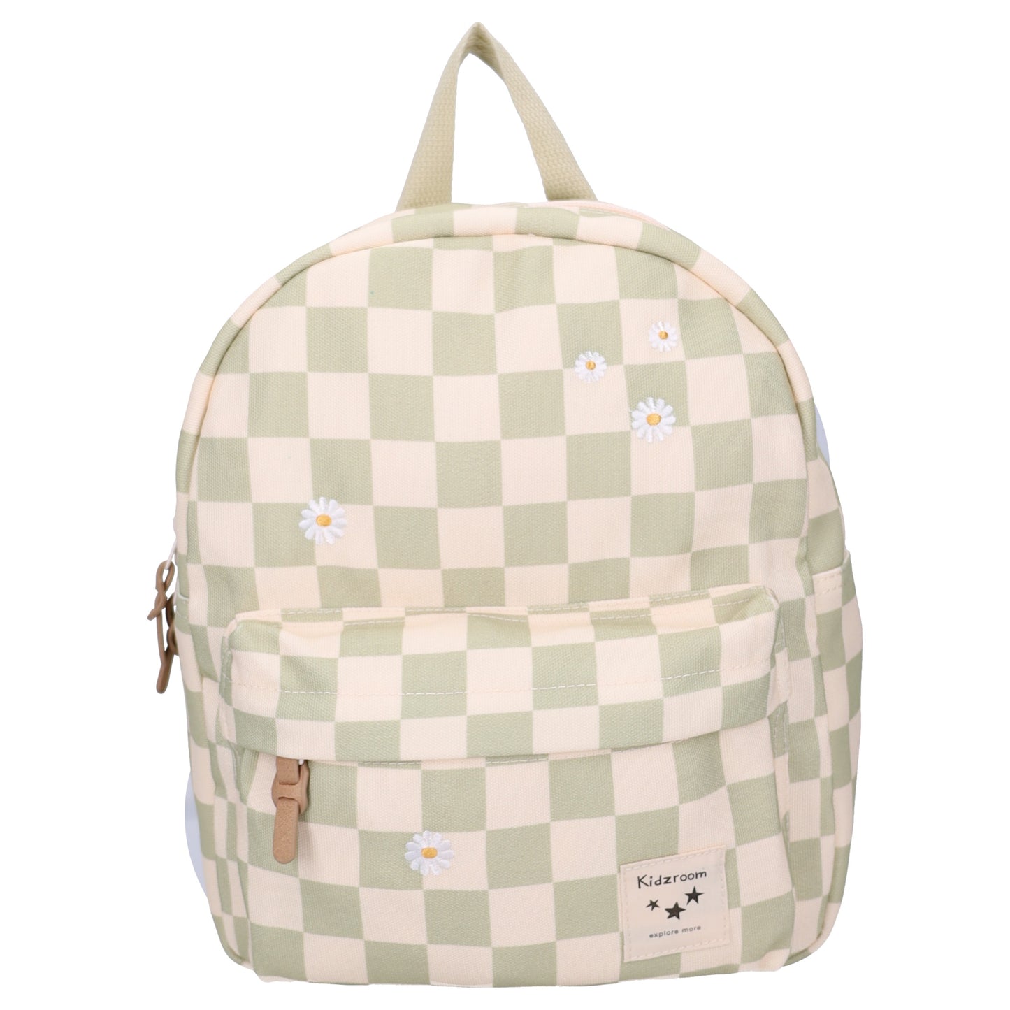 Kidzroom Rucksack Nostalgia beige grün mit Doppelreißverschluss
