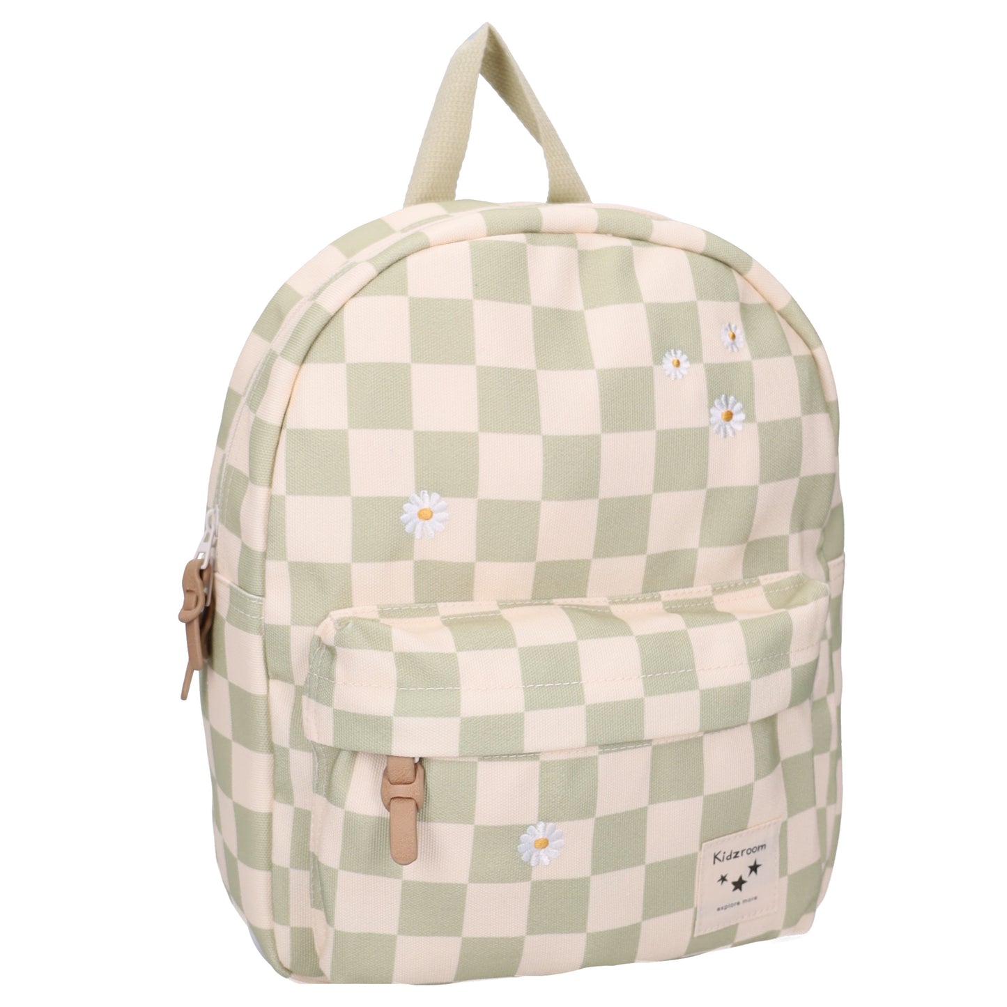 Kidzroom Rucksack Nostalgia beige grün mit Doppelreißverschluss