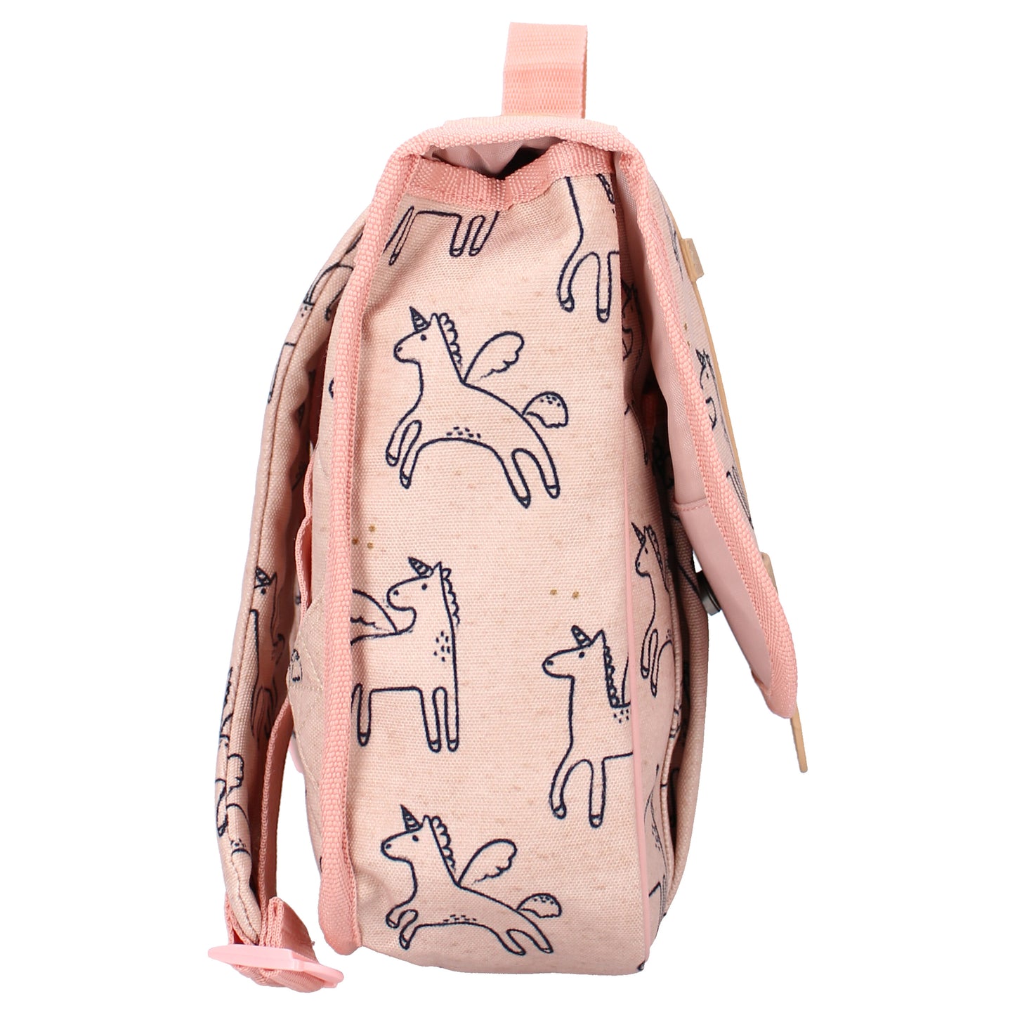 Kidzroom Schulrucksack Einhorn Schulranzen – Rosa Rucksack aus recyceltem Polyester